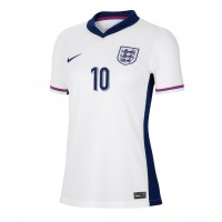 Camiseta Inglaterra Jude Bellingham #10 Primera Equipación Replica Eurocopa 2024 para mujer mangas cortas